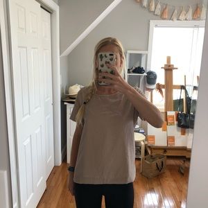 Jcrew Taupe Velvet Tee